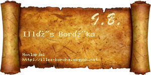 Illés Boróka névjegykártya