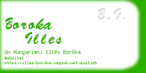 boroka illes business card